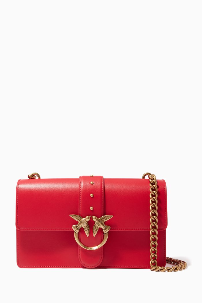

Classic Love Icon Bag in Leather, Red
