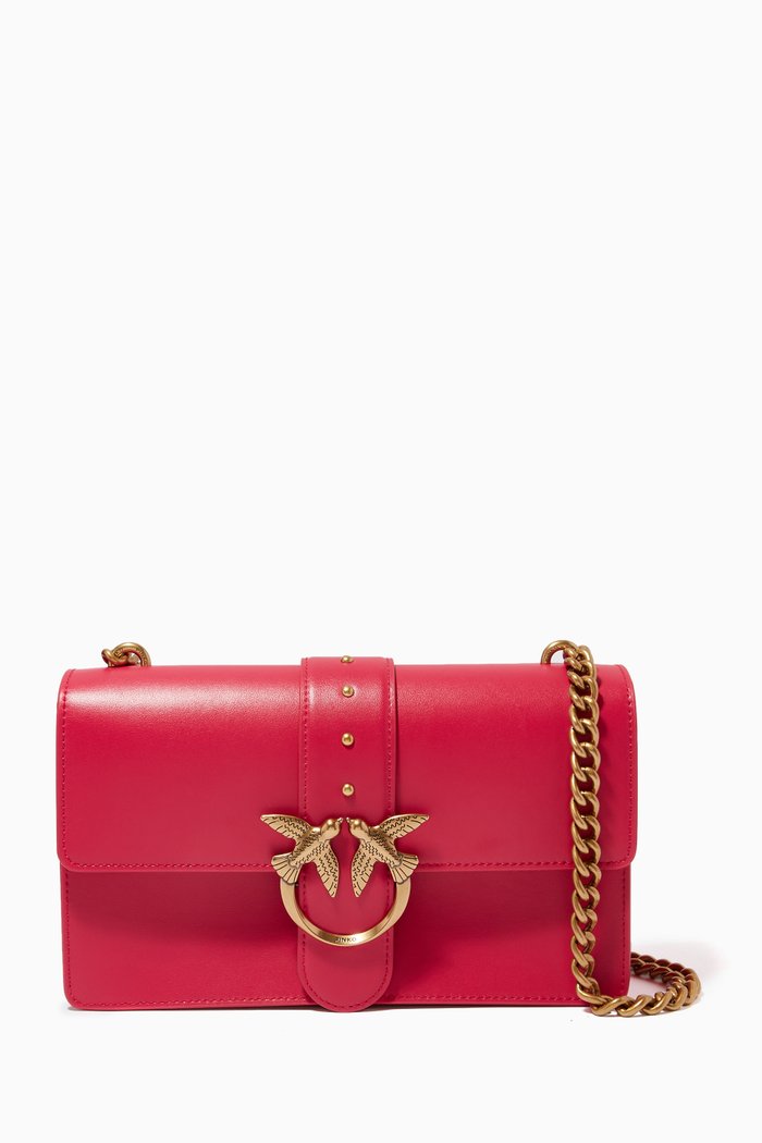 

Classic Love Icon Bag in Leather, Pink