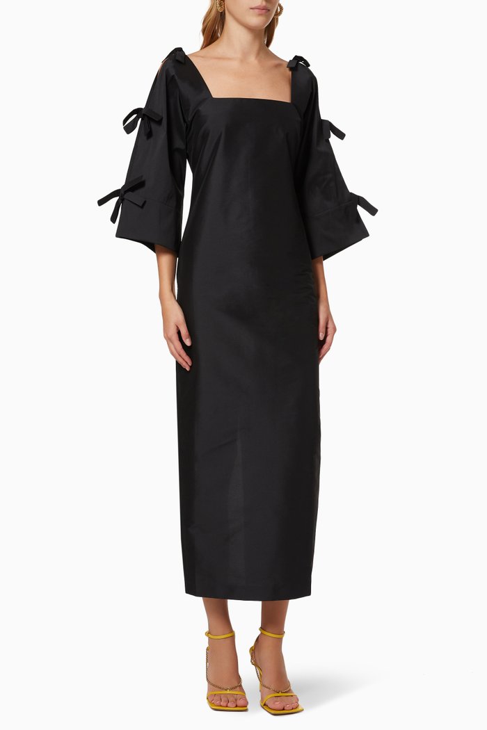 

Chloe Taffeta Maxi Dress, Black