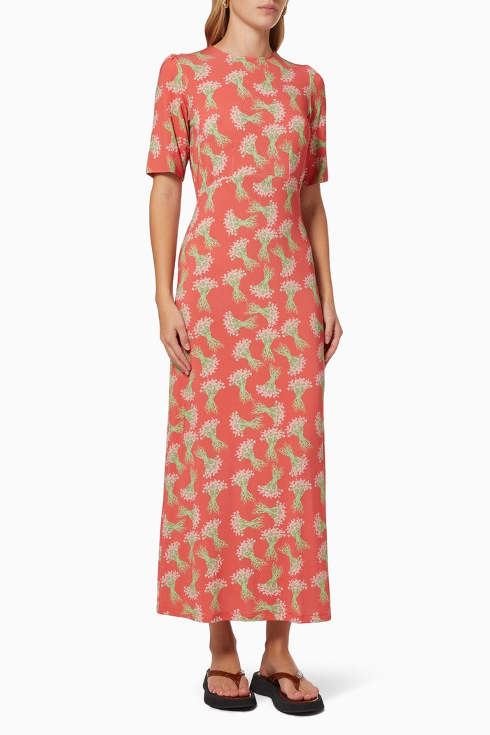 

Jeanne Viscose Maxi Dress, Red