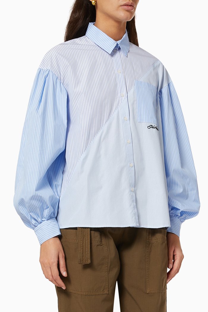 

Economia Mix'n'Match Shirt in Cotton, Blue