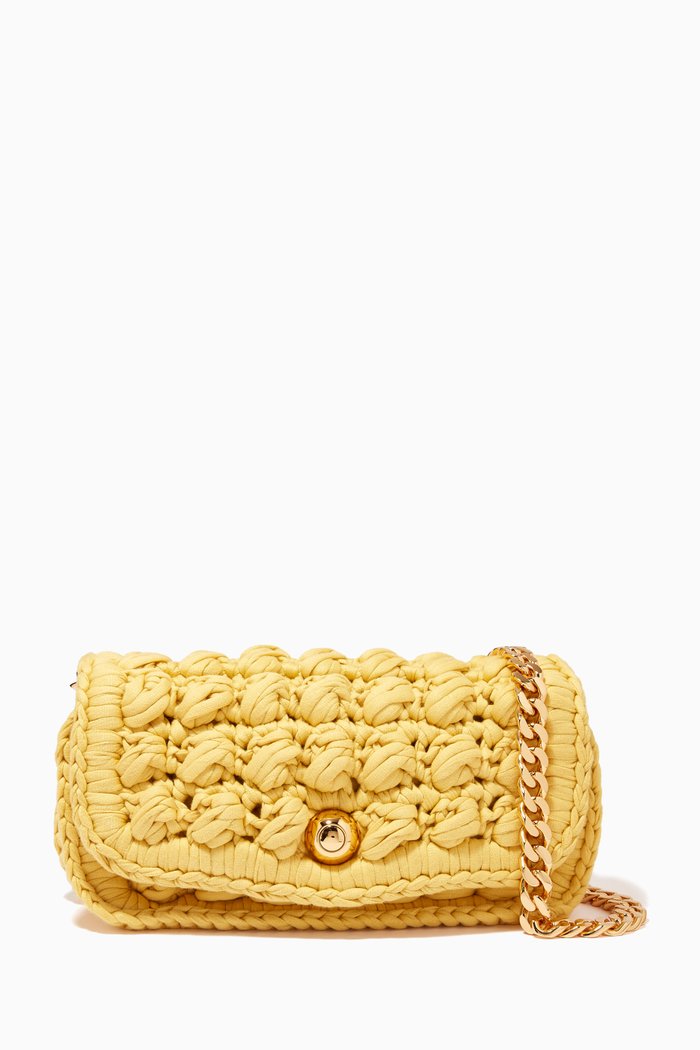 

Shoulder Bag in Crochet Tubular Jersey, Neutral