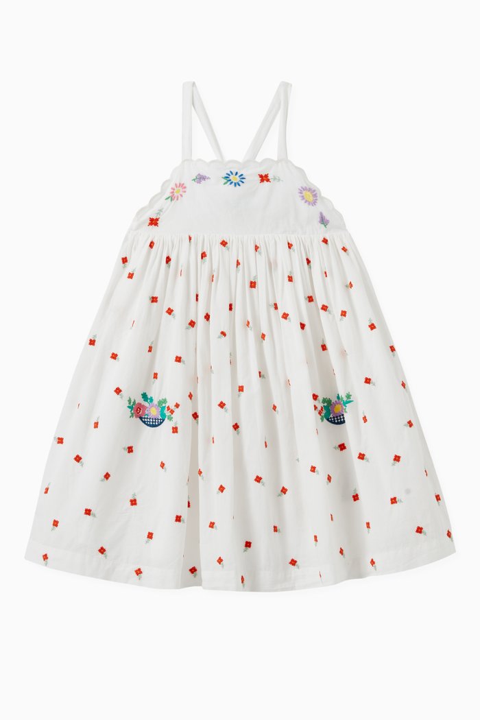 

Flowers Dress in Organic Cotton, Neutral