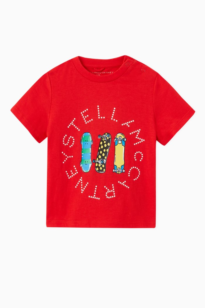 

Skateboards Logo T-shirt in Organic Cotton, Red