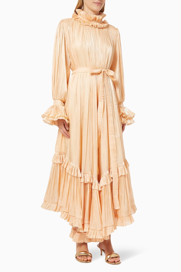 

Frill Pleated Dress, Neutral