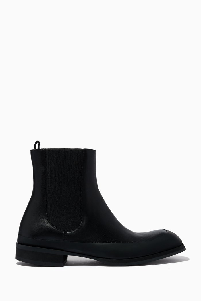 

Garden Ankle Boots in Leather, Black
