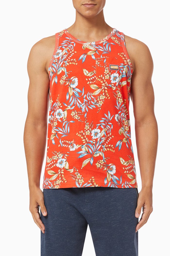 

Pocket Vest in Cotton, Red