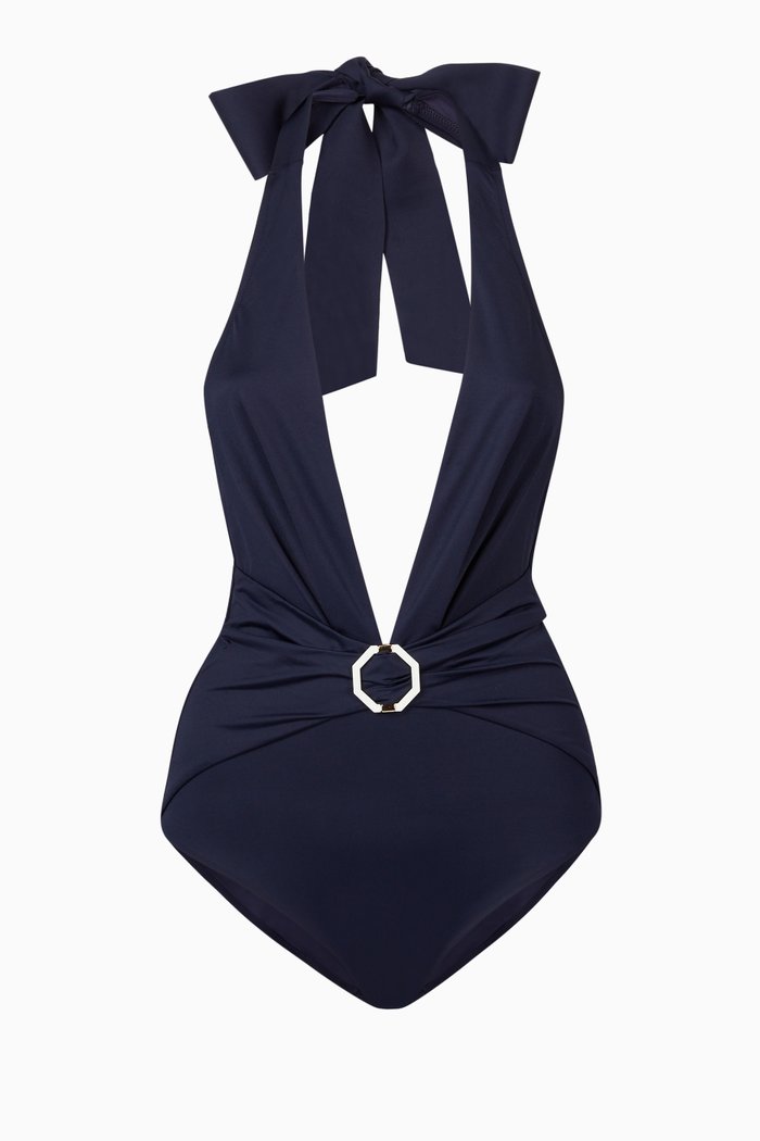 

Aliane Tuck One Piece Swimsuit, Blue