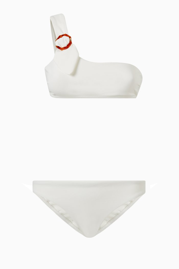 

Teddy Buckle Bikini, White