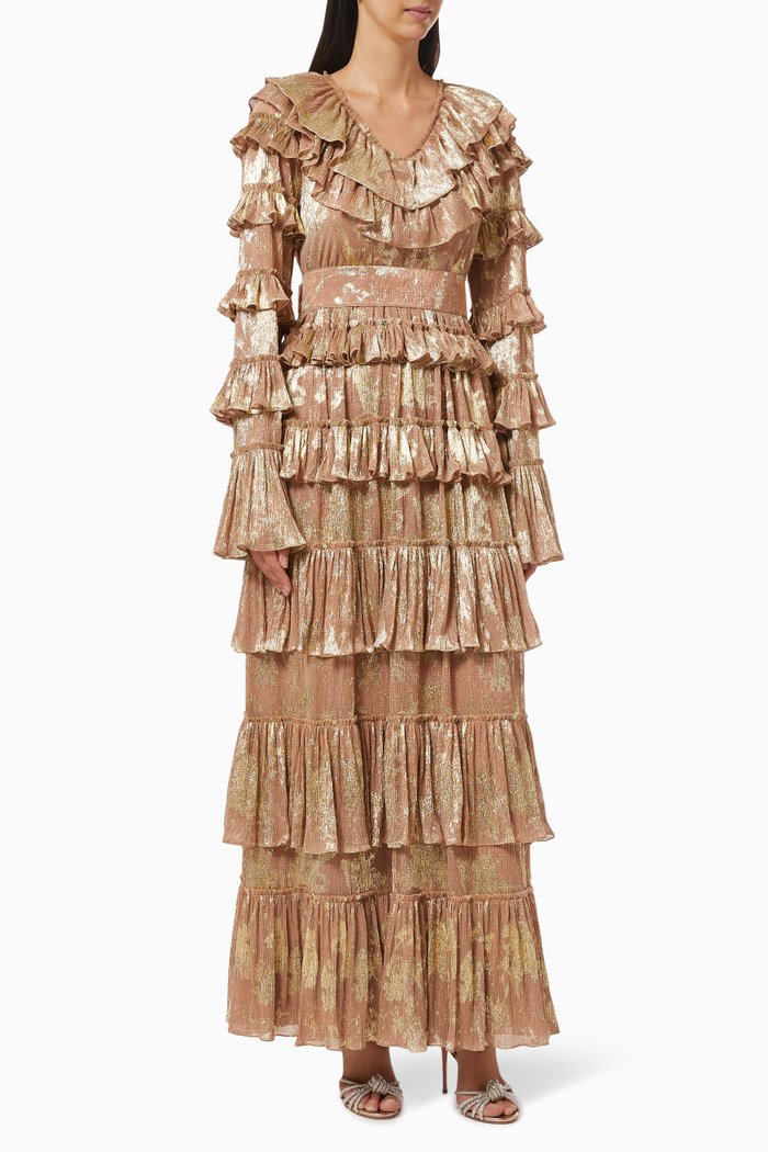 

Frill Tiered Dress, Pink