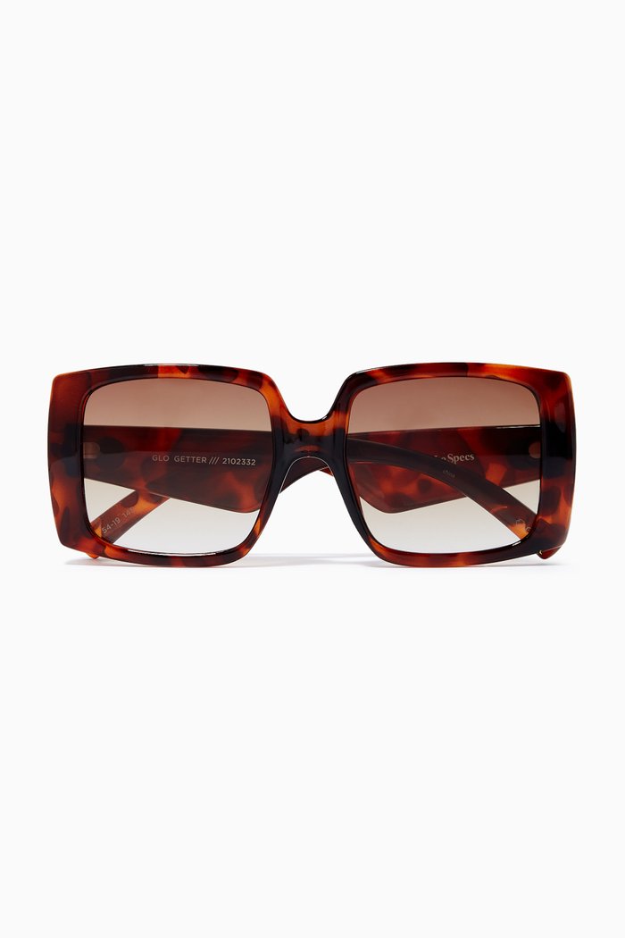 

Glo Getter Square Sunglasses, Brown