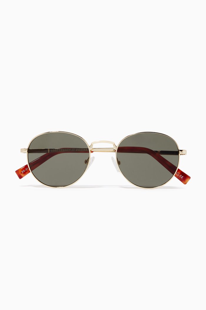 

Lost Legacy Round Sunglasses, Green