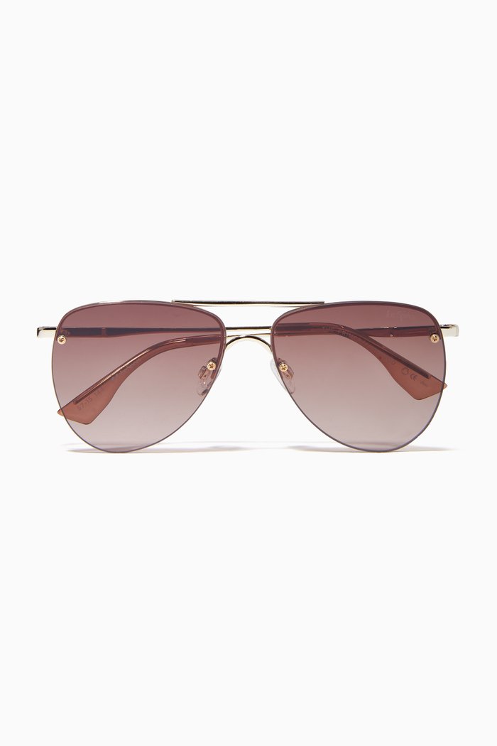 

The Prince Aviator Sunglasses in Metal, Gold