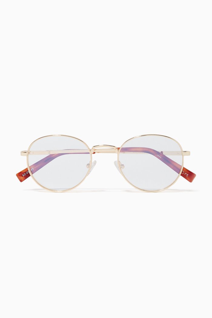 

Lost Legacy Round Sunglasses, Gold