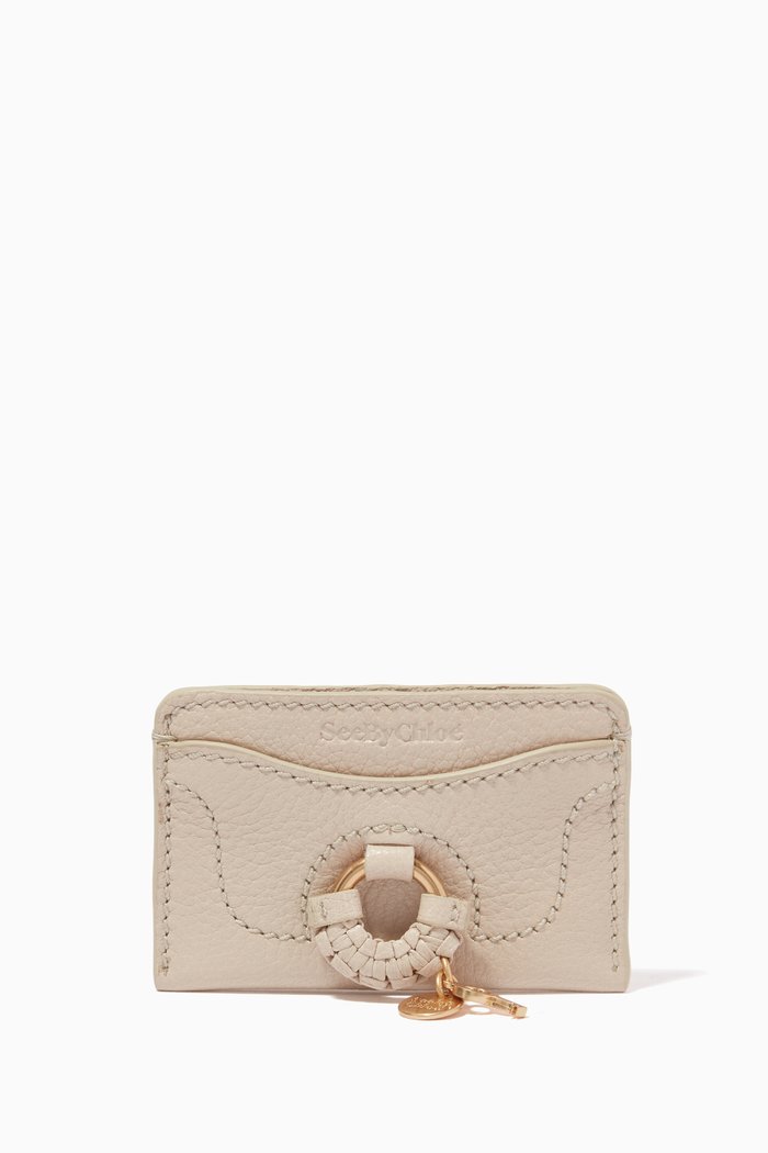 

Hana Card Holder in Goatskin Leather, Neutral