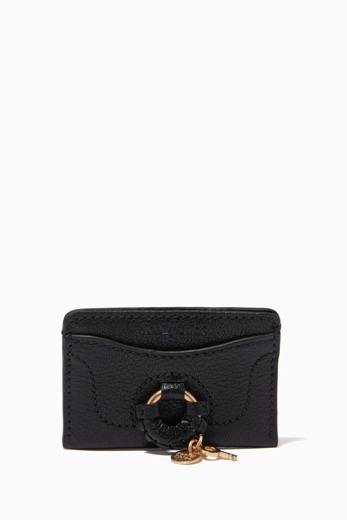

Hana Card Holder in Goatskin Leather, Black