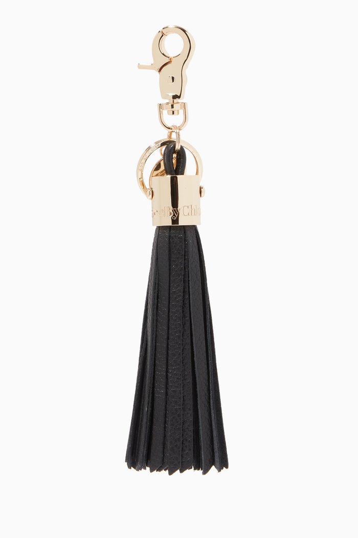 

Vicki Keyring in Calf Leather, Black