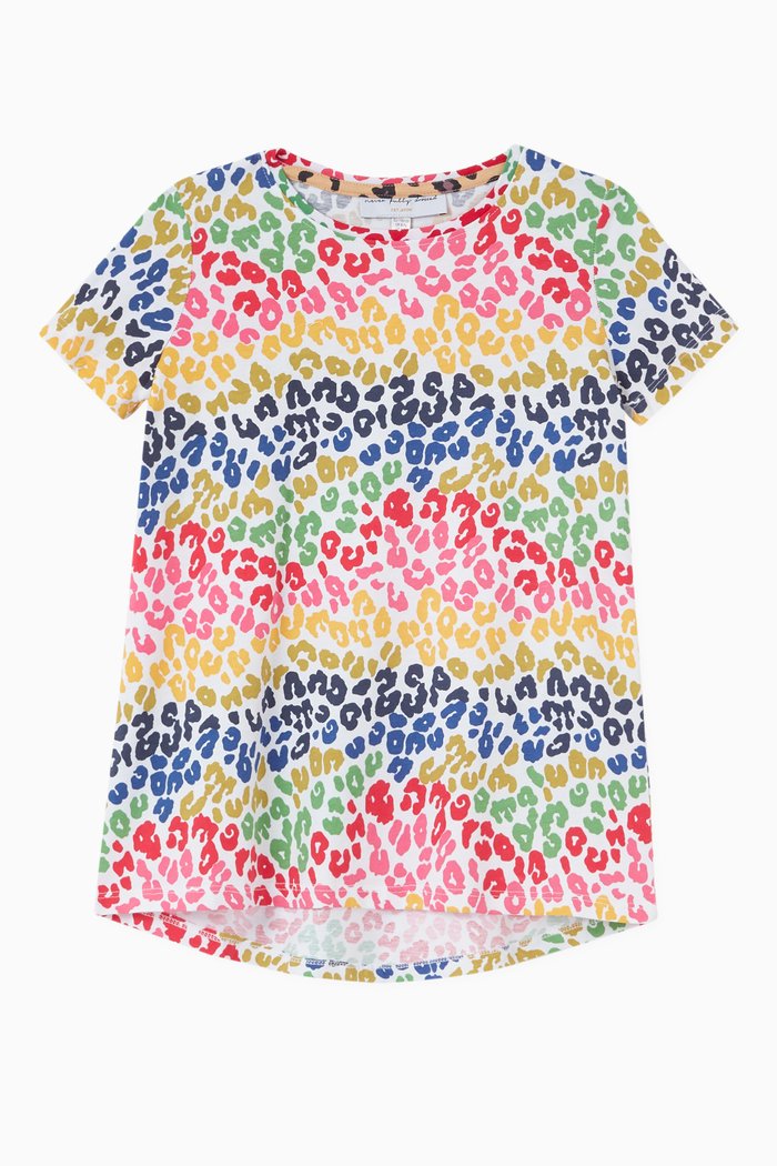 

Rainbow Leopard T-shirt in Organic Cotton Jersey, Multicolour