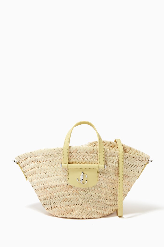 

Macy Tote Bag in Palm Leaf Raffia, Yellow