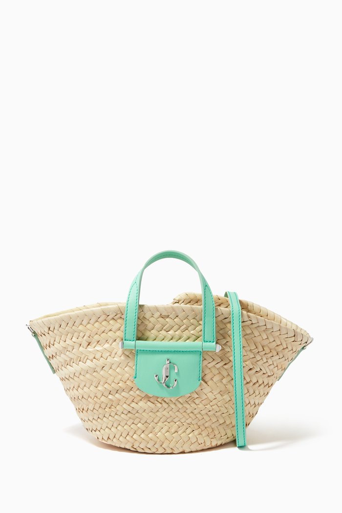

Macy Tote Bag in Palm Leaf Raffia, Green