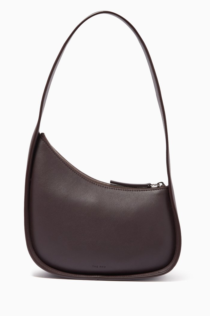 

Half Moon Shoulder Bag in Leather, Brown