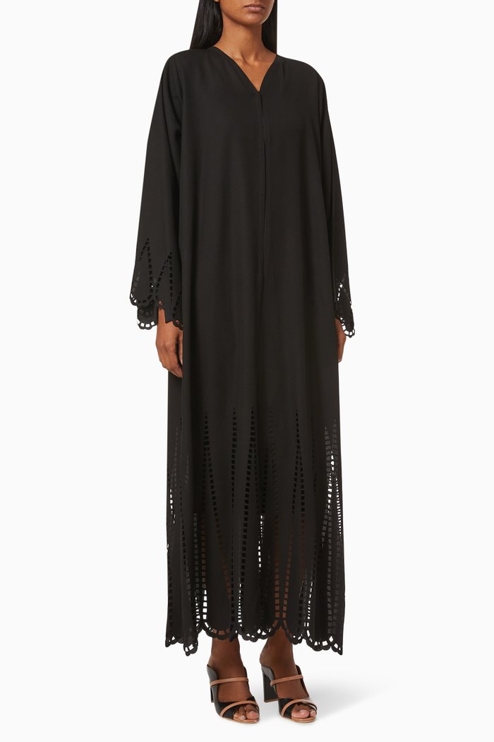 

Cut Out Abaya, White