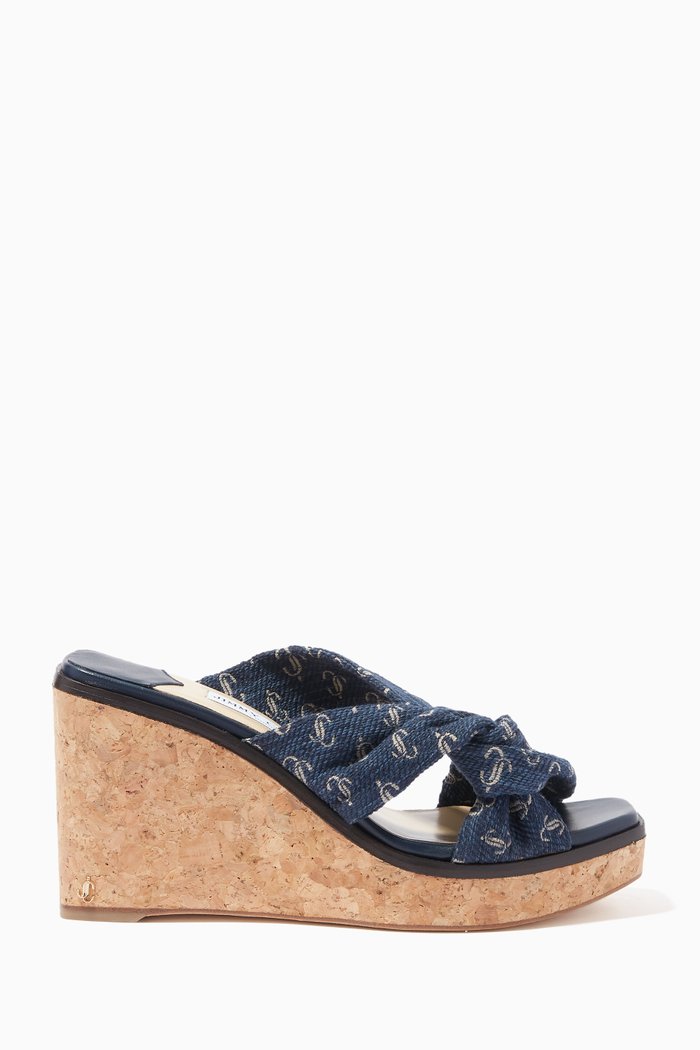 

Narisa 90 Wedges in JC Jacquard, Blue