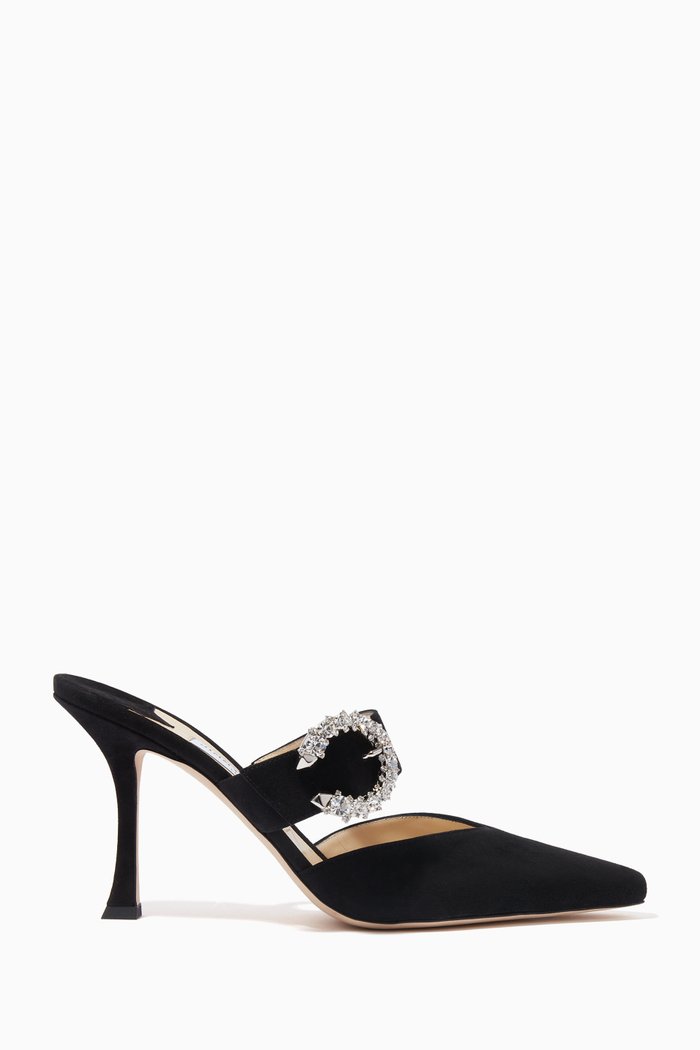 

Marta 90 Mules in Suede, Black