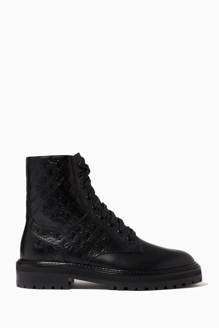 

Cora Flat Boots in JC Leather, Black