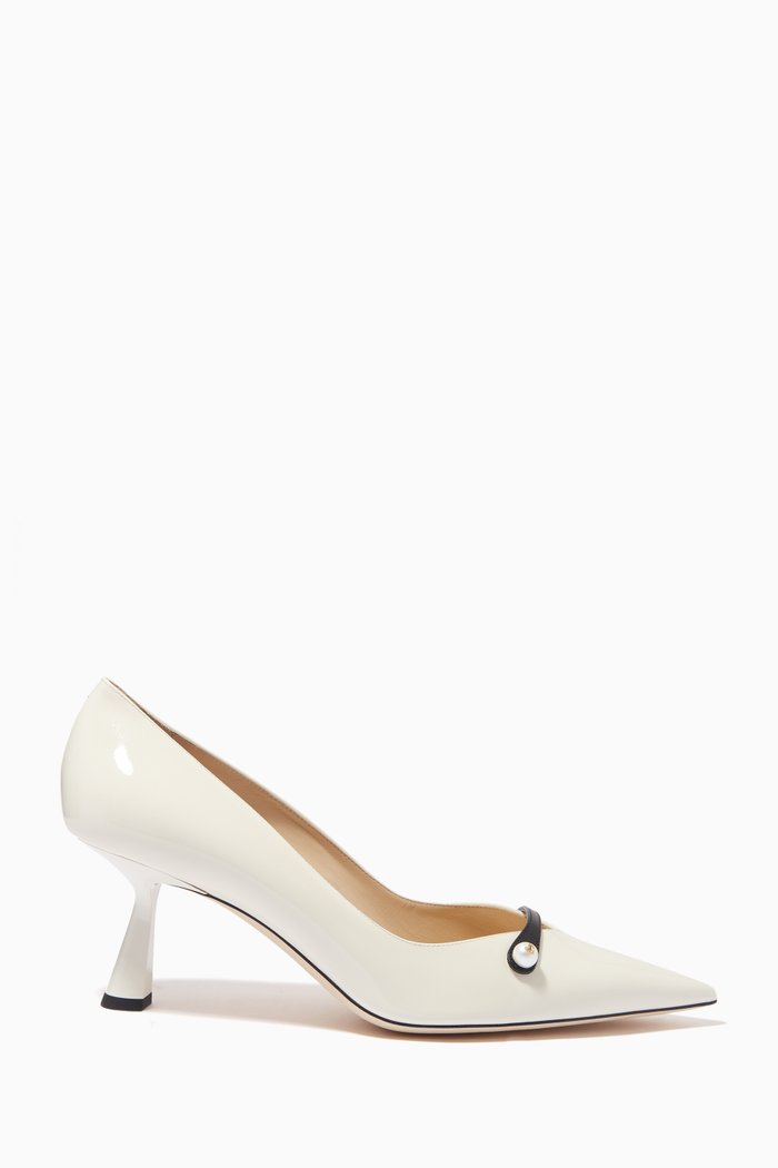 

Rosalia 65 Pointed Pumps in Patent Leather, Brown