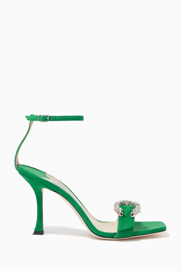 

Marsai 90 Sandals in Suede, Green