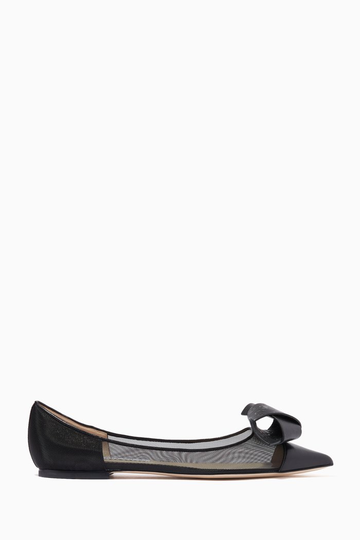

Lani Flats in Mesh & Leather, Black