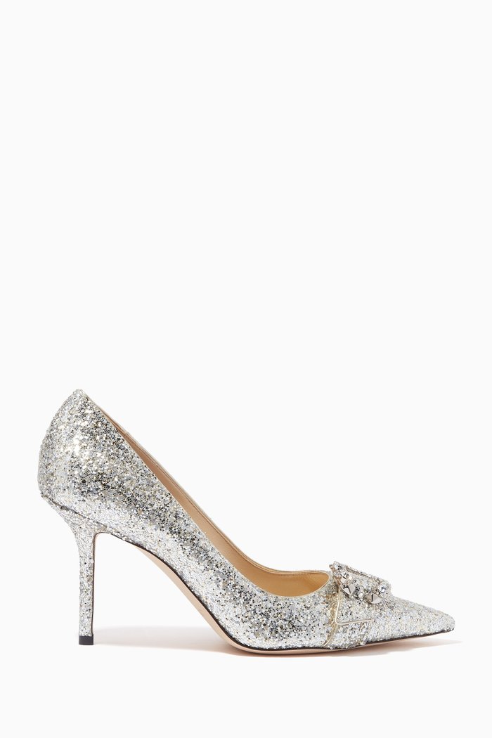 

Saresa 85 Pumps in Coarse Glitter, Silver