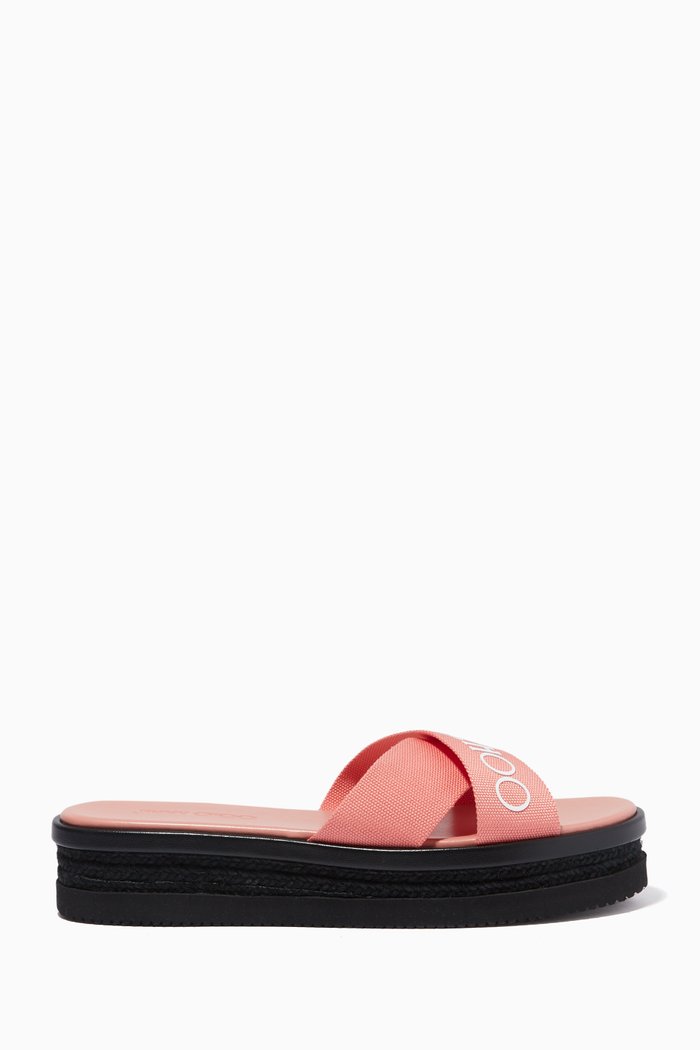 

Joy Flats in Fabric and Leather, Pink