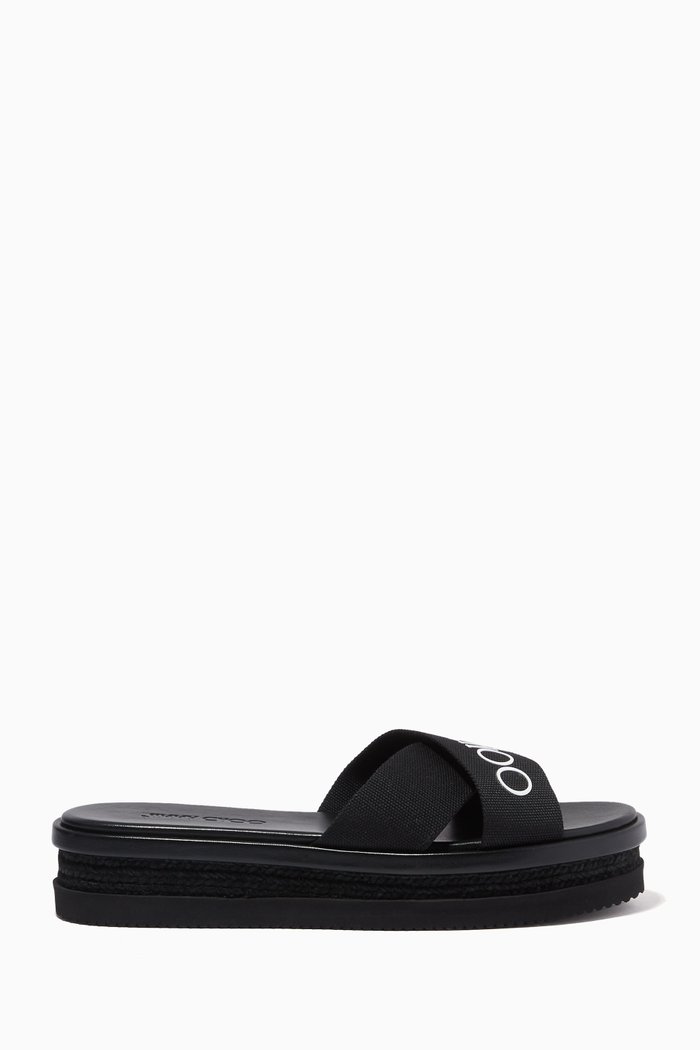 

Joy Flats in Fabric and Leather, Black