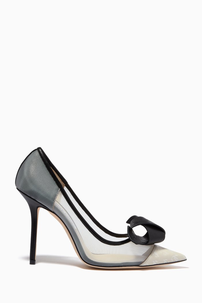 

Lani 100 Pumps in Mesh & Leather, Brown
