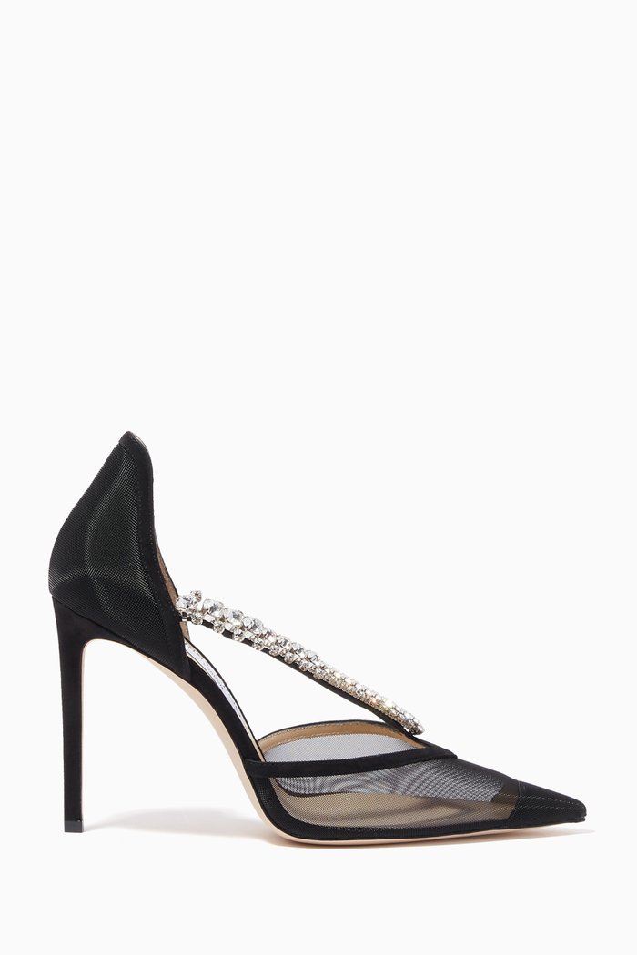

Bee 100 Pumps in Mesh & Suede, Black