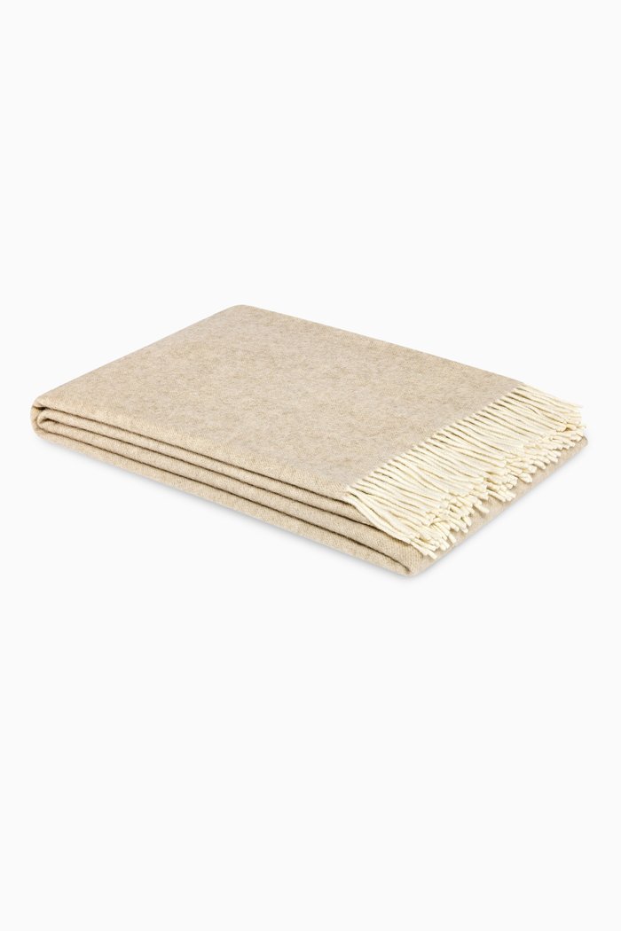 

Elmet Throw in Cashmere Merino Wool, 140 x 200cm, Neutral