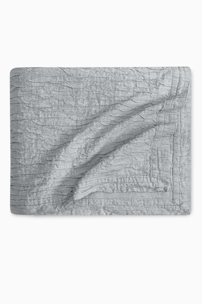 

Simon Bedspread in Crinkled Cotton-blend Jacquard, 240 x 260cm, Grey