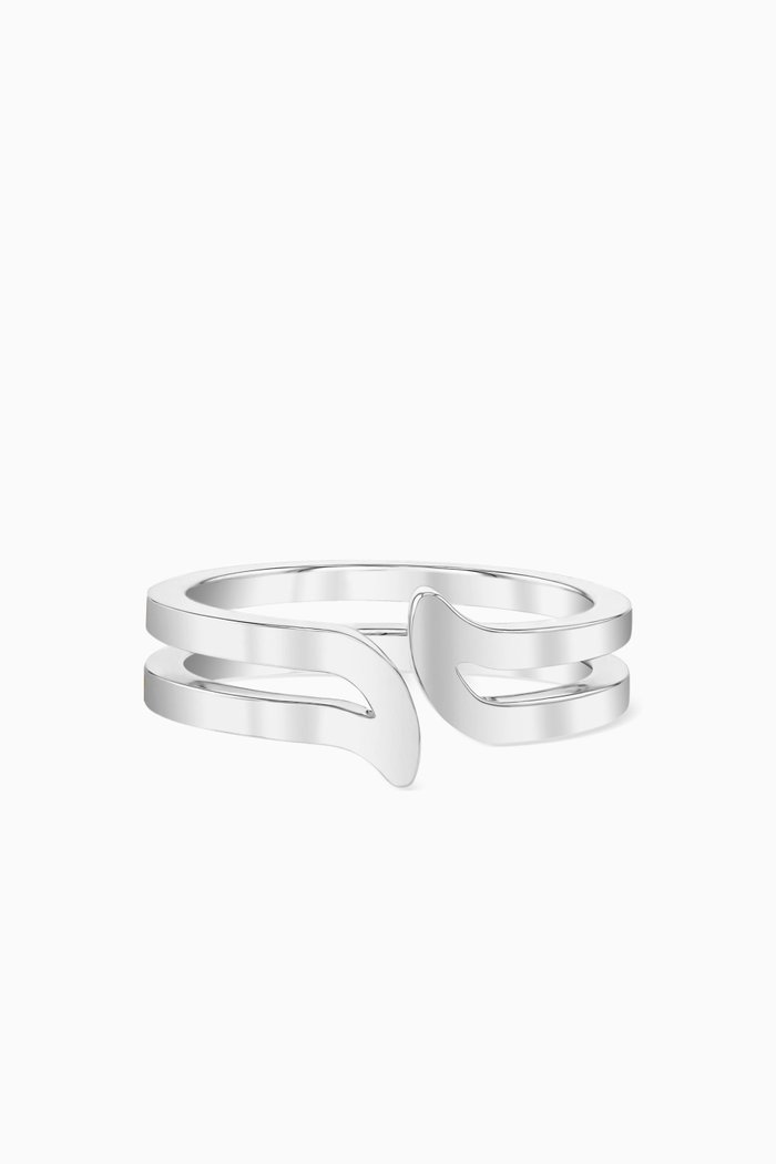 Alif Ring in 18kt White Gold
