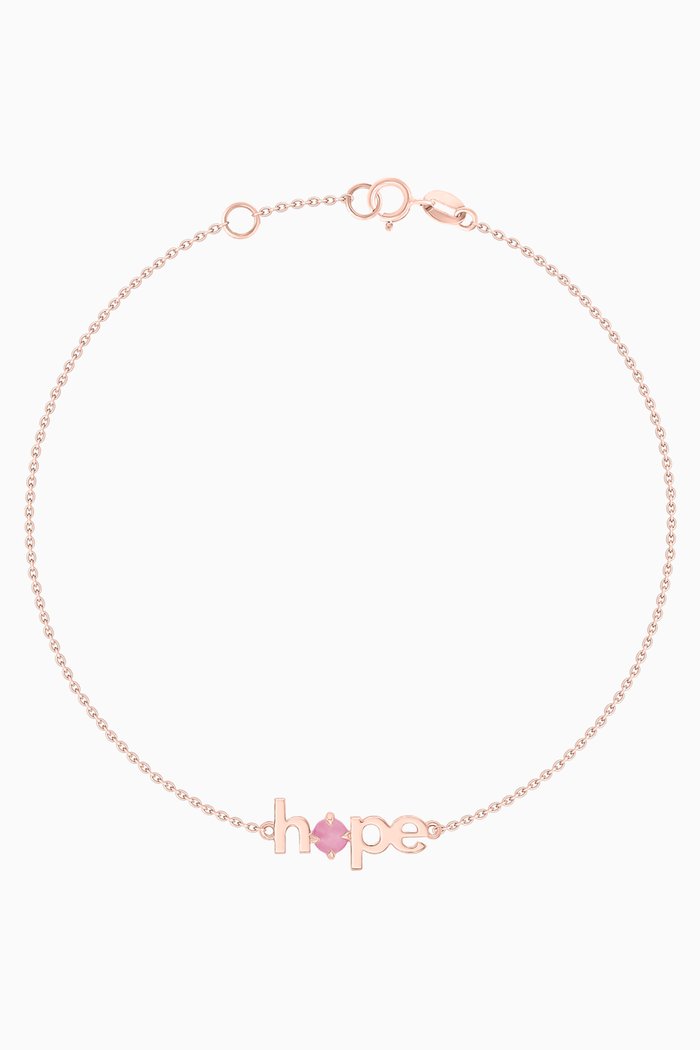 

Hope Bracelet with Rhodolite Garnet in 14kt Rose Gold