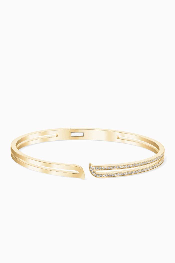 

Alif Bangle with Diamonds in 18kt Yellow Gold