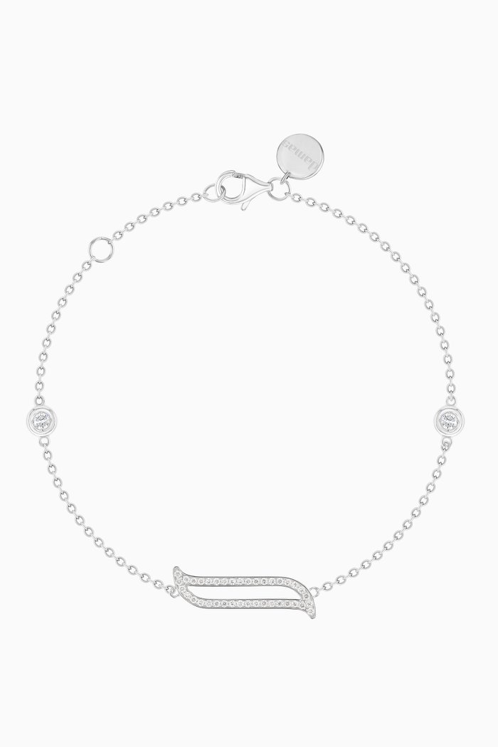 

Alif Bracelet with Diamonds in 18kt White Gold