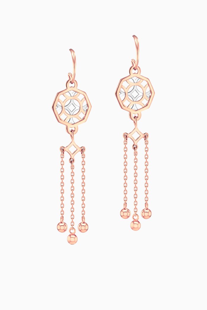

Al Qasr Earrings in 18kt Gold, Rose gold