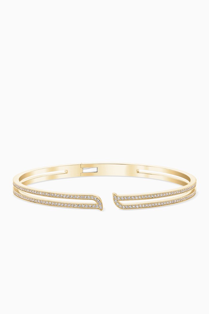 

Alif Bangle with Diamonds in 18kt Yellow Gold