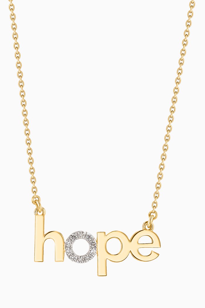 

Hope Necklace with Diamonds in 14kt Yellow Gold