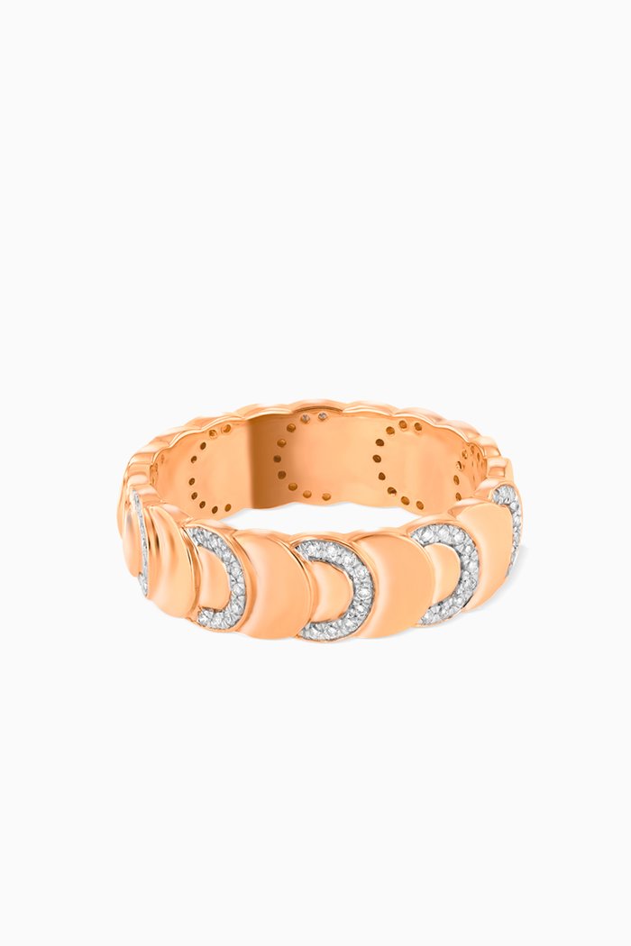

Slim Revolve Diamond Ring in 18kt Rose Gold