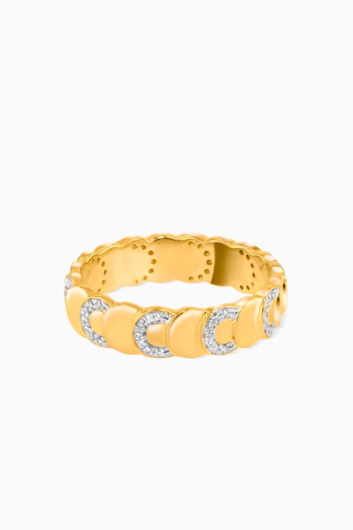 

Slim Revolve Diamond Ring in 18kt Yellow Gold