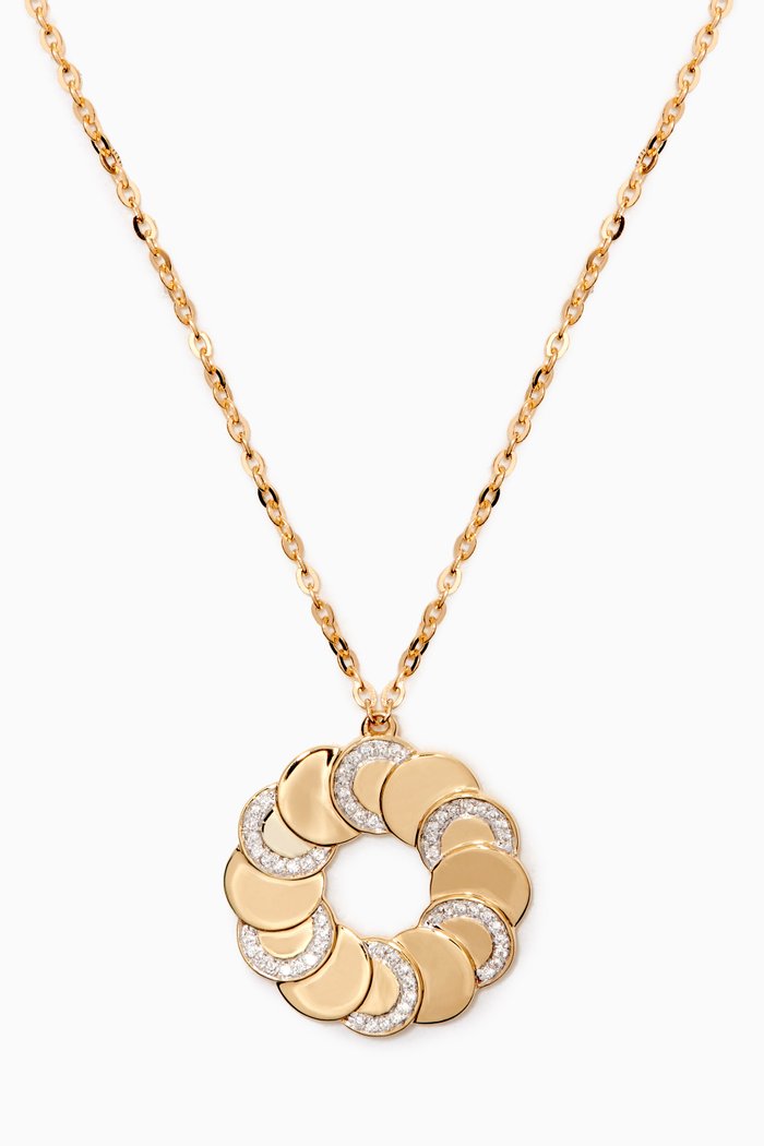 Revolve Diamond Pendant Chain in 18kt Yellow Gold
