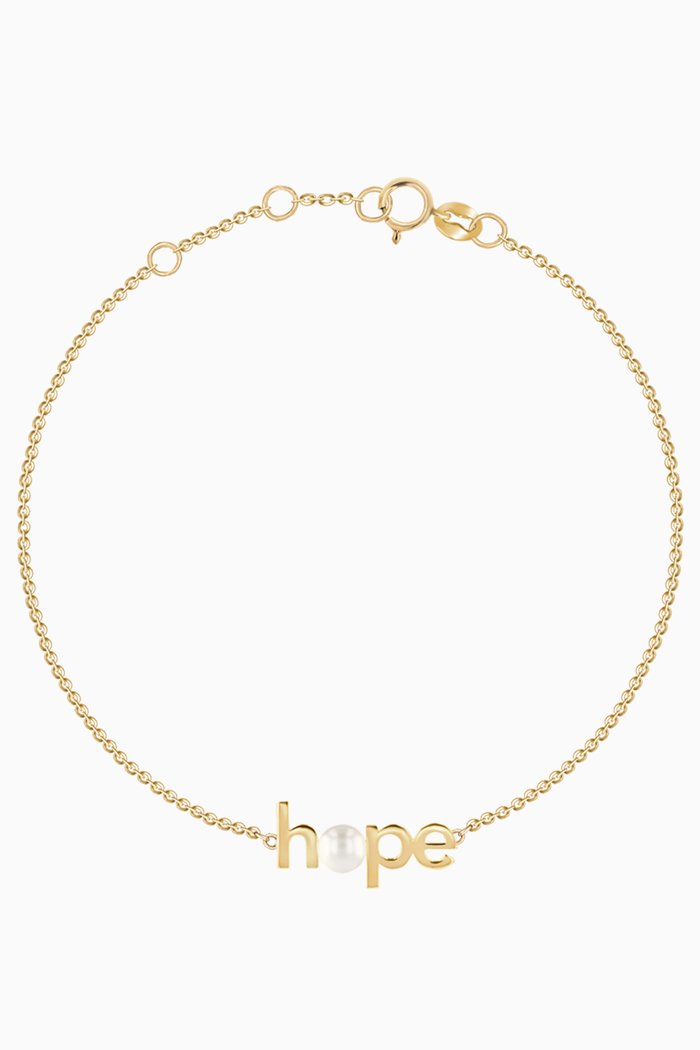 

Hope Bracelet with Pearl in 14kt Yellow Gold